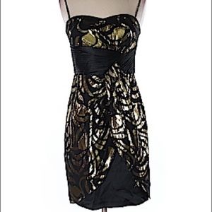 Metallic Good and Black Aidan Mattox Dress (6)